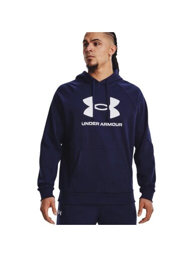 Under Armour Rival Fleece Logo HD vyriškas džemperis, tamsiai mėlynas 1379758 410