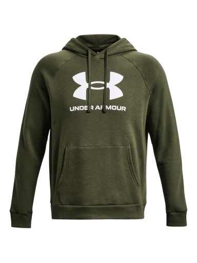Vyriški „Under Armour“ konkurentų „Fleece“ logotipo HD džemperiai, alyvuogių spalvos 1379758 390