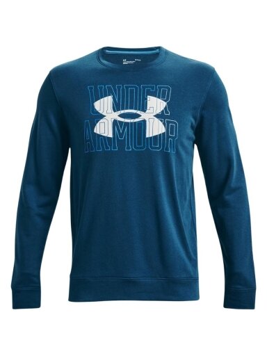 Under Armour UA Rival Terry Logo Crew vyriški džemperiai mėlyni 1370391 458