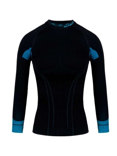 Alpinus Tactical Base Layer moteriškas termo džemperis juodos ir mėlynos spalvos GT43210