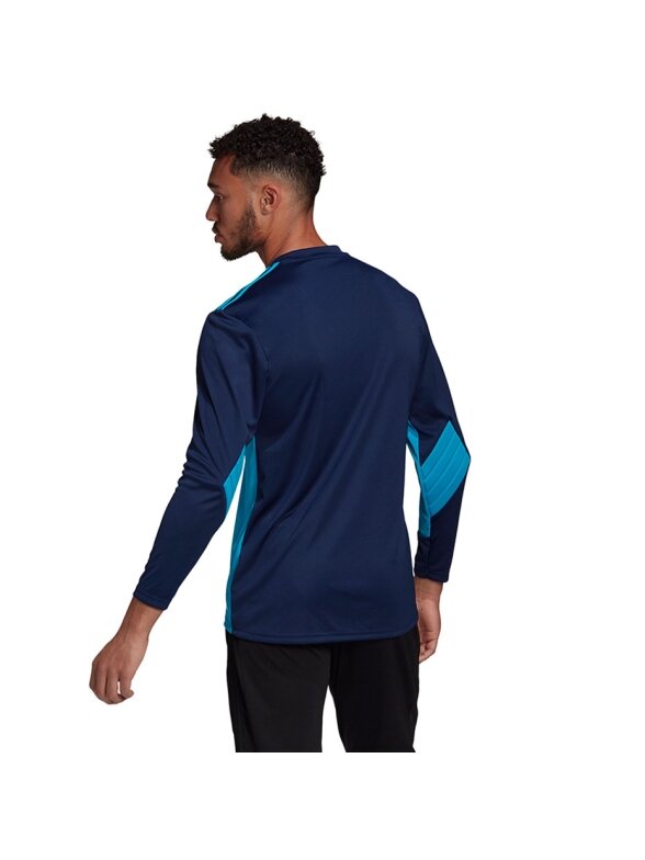 Adidas Squadra 21 Goalkeeper Jersey vyrų vartininko džemperis, mėlynos ir tamsiai mėlynos spalvos GN6944 Adidas Squadra 21 Goalkeeper Jersey vyrų vartininko džemperis, mėlynos ir tamsiai mėlynos spalvos GN6944