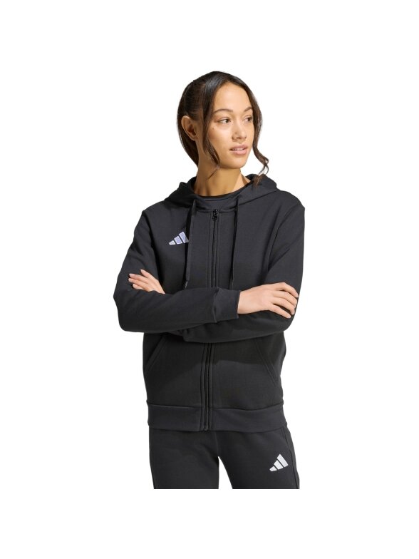 Adidas Entrada 26 Full Zip Hoodie džemperis moterims juodas KF5939 Adidas Entrada 26 Full Zip Hoodie džemperis moterims juodas KF5939