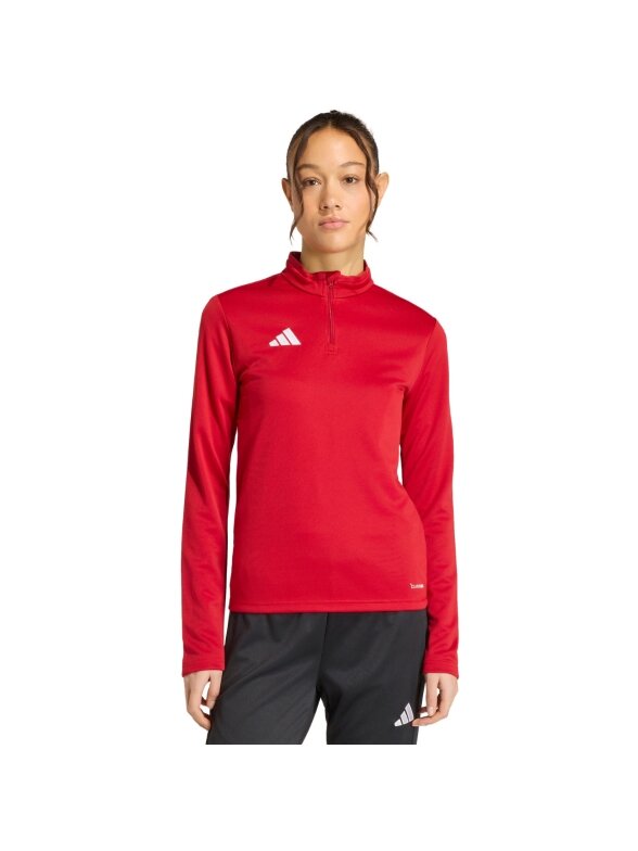 Adidas Entrada 26 Training Top džemperis moterims raudonas JZ6645 Adidas Entrada 26 Training Top džemperis moterims raudonas JZ6645
