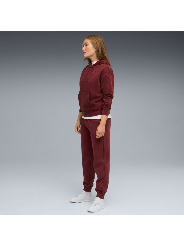 Puma ESS Relaxed Wash Hoodie bordo spalvos 688103 96 4