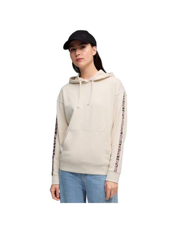 Puma ESS Graphic Animal Comfort Hoodie džemperis su gobtuvu moterims smėlio spalvos 691822 87