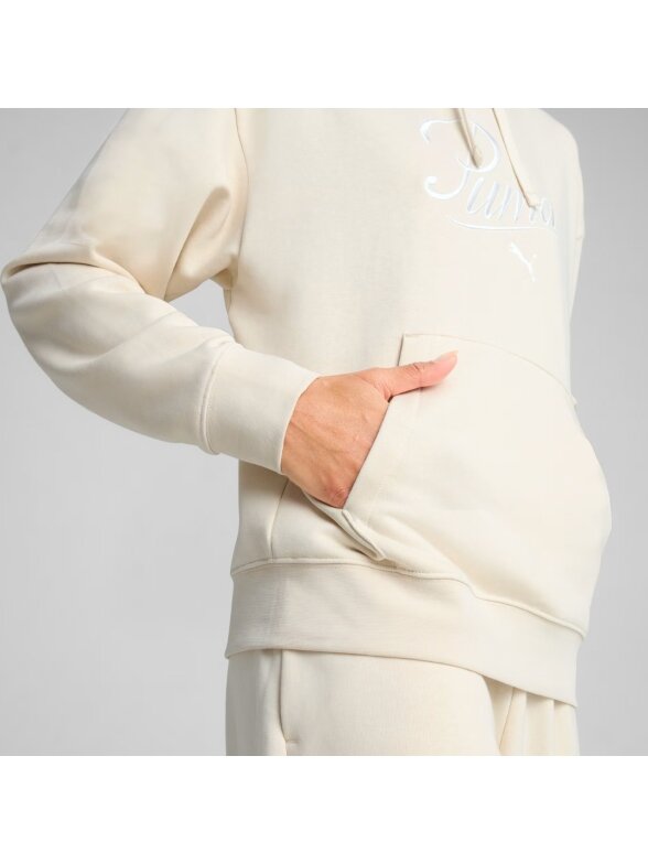 Puma Ess Script Comfort Hoodie moterims kreminio spalvos 684983 87 5