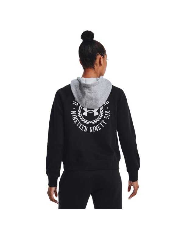 Under Armour Rival Fleece CB Hoodie moteriškas džemperis juodas 1373031 001 3