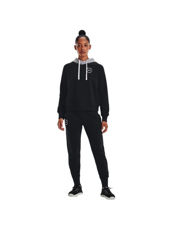 Under Armour Rival Fleece CB Hoodie moteriškas džemperis juodas 1373031 001 4