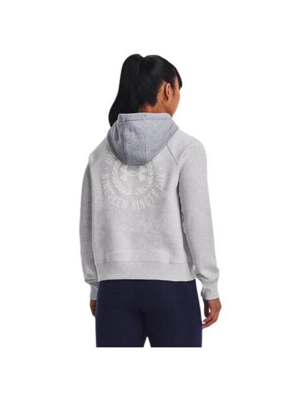 Under Armour Rival Fleece CB Hoodie moteriškas džemperis pilkas 1373031 014 2 Under Armour Rival Fleece CB Hoodie moteriškas džemperis pilkas 1373031 014 2