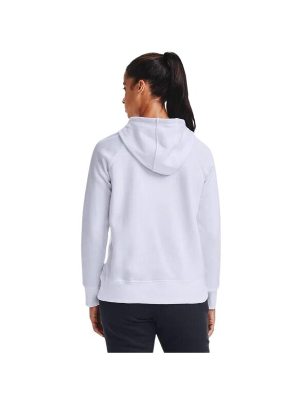 Under Armour Rival Fleece HB Hoodie moteriškas džemperis baltas 1356317 100 1