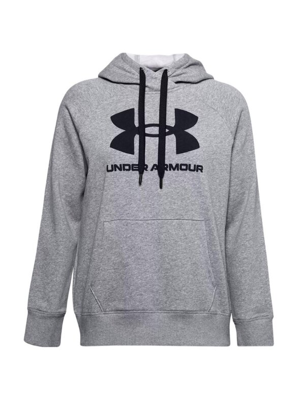 Under Armour Rival Fleece moteriškas džemperis su gobtuvu, pilkas 1356318 035