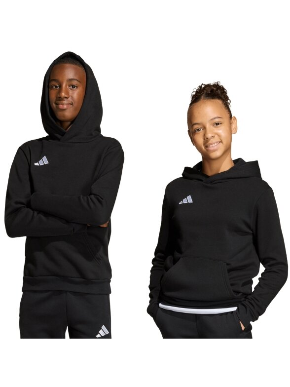 Adidas Entrada 26 Hoody vaikams juoda JZ6569 Adidas Entrada 26 Hoody vaikams juoda JZ6569
