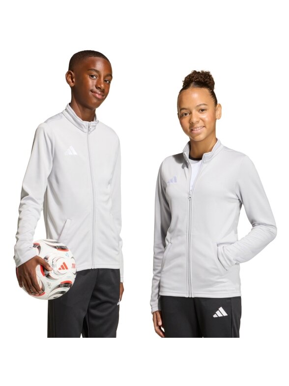 Adidas Entrada 26 Track švarkas vaikams šviesiai pilkas JZ6610 Adidas Entrada 26 Track švarkas vaikams šviesiai pilkas JZ6610