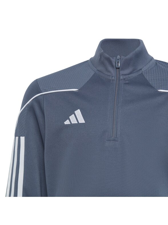 Adidas Tiro 23 League Training Top vaikiški džemperiai, pilki ir balti HS3491 2 Adidas Tiro 23 League Training Top vaikiški džemperiai, pilki ir balti HS3491 2