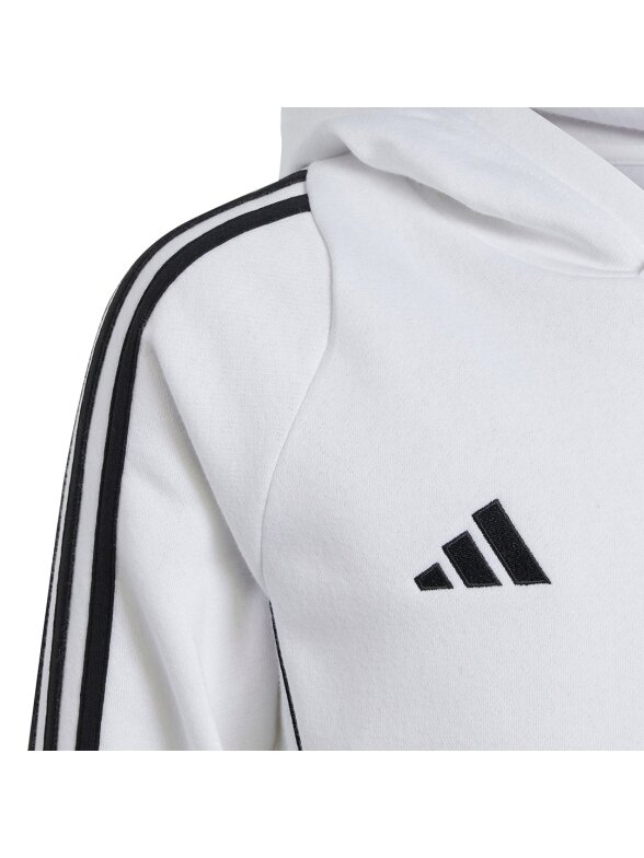 Adidas Tiro 24 Hooded Sweat vaikiškas džemperis, baltas IR7506 2 Adidas Tiro 24 Hooded Sweat vaikiškas džemperis, baltas IR7506 2