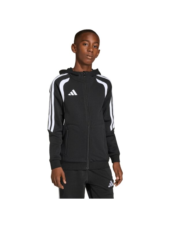Adidas Tiro 26 League Sweat Full Zip Hoodie vaikams juoda KF3324 3 Adidas Tiro 26 League Sweat Full Zip Hoodie vaikams juoda KF3324 3