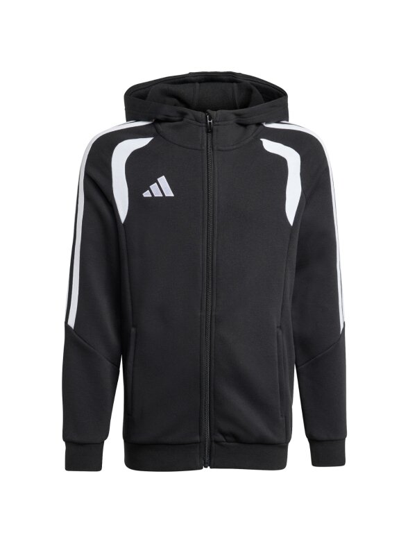 Adidas Tiro 26 League Sweat Full Zip Hoodie vaikams juoda KF3324 1 Adidas Tiro 26 League Sweat Full Zip Hoodie vaikams juoda KF3324 1