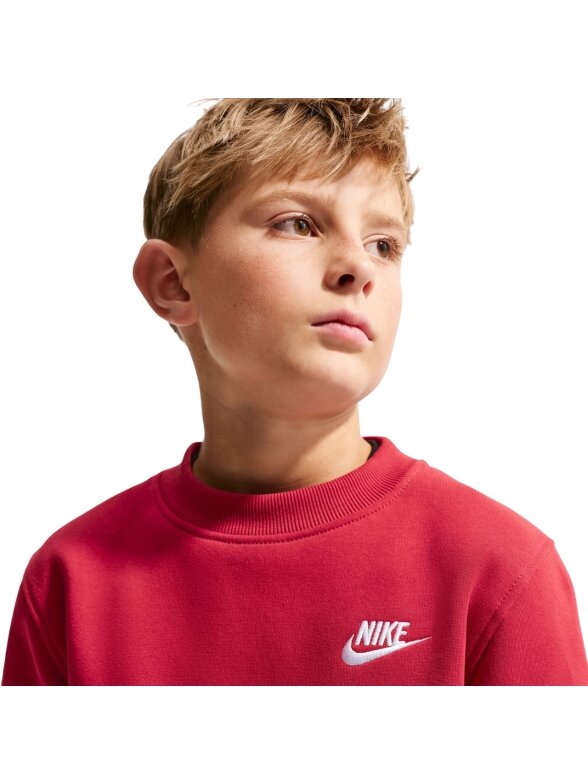 Nike Sportswear Club Fleece vaikiškas megztinis raudonas FD3006 608 3