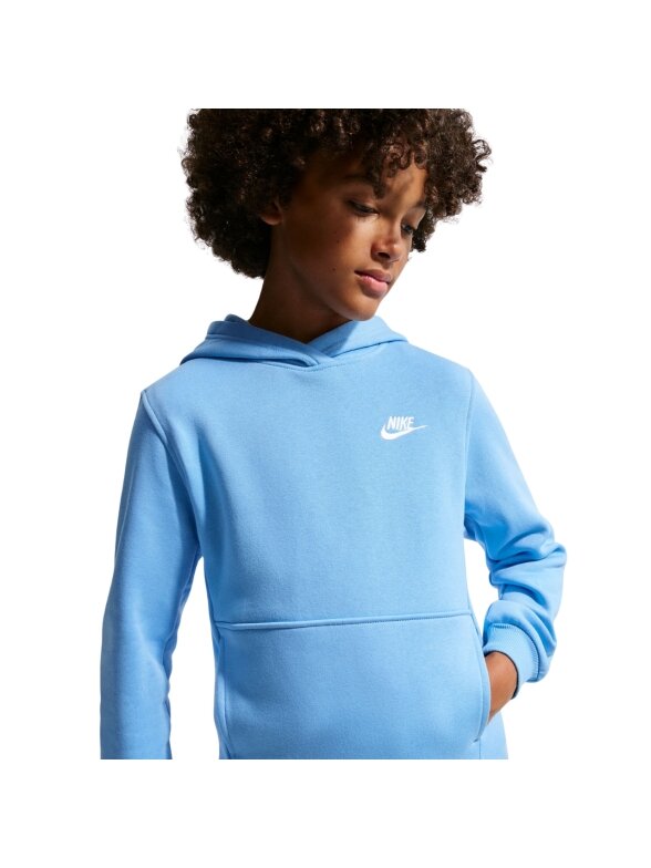 Nike Sportswear Club Fleece vaikiška palaidinė, šviesiai mėlyna FD3000 497 3 Nike Sportswear Club Fleece vaikiška palaidinė, šviesiai mėlyna FD3000 497 3