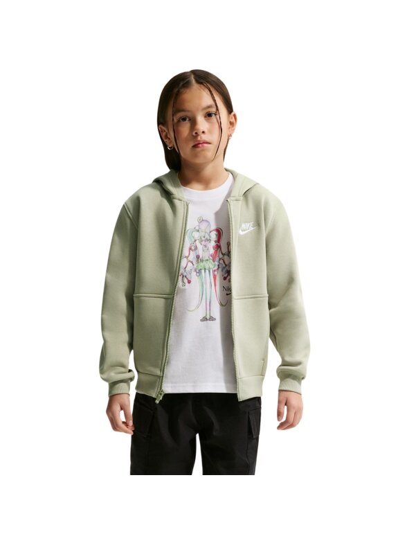 Džemperis vaikams Nike Sportswear Club Fleece šviesiai žalia FD3004 304 Džemperis vaikams Nike Sportswear Club Fleece šviesiai žalia FD3004 304