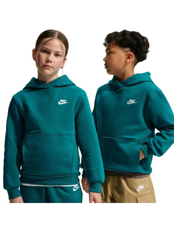 Nike Sportswear Club Fleece vaikiška palaidinė, žalia FD3000 372 Nike Sportswear Club Fleece vaikiška palaidinė, žalia FD3000 372