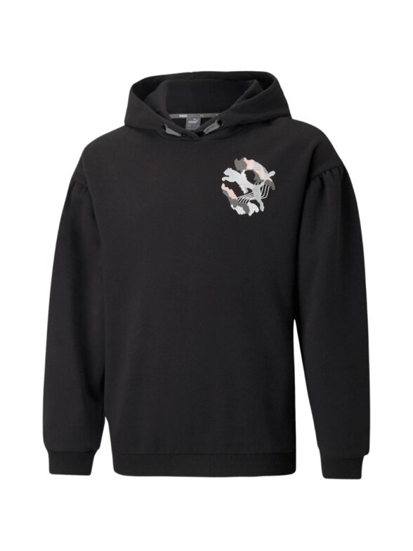 Puma Alpha Hoodie FL G vaikiškas džemperis, juodas 589232 01 Puma Alpha Hoodie FL G vaikiškas džemperis, juodas 589232 01