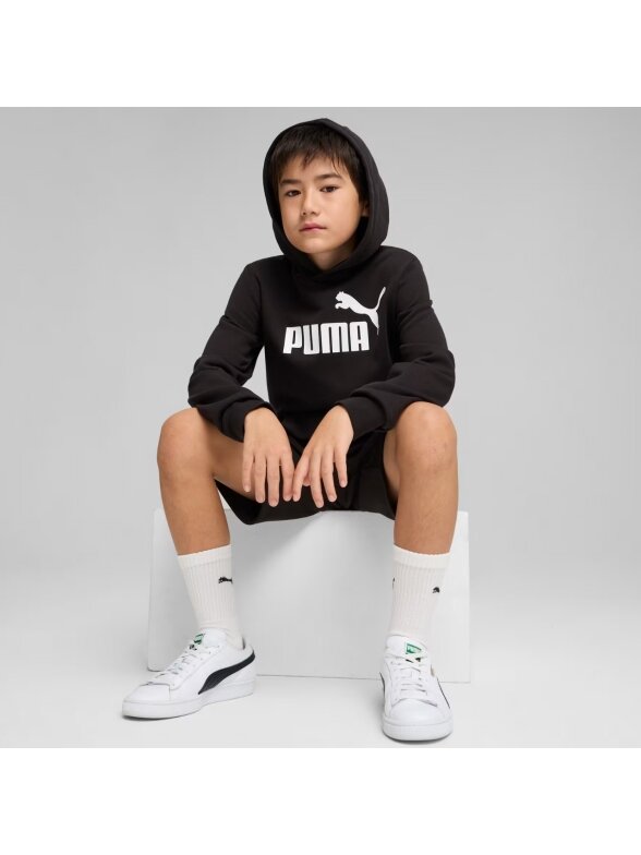 Puma ESS No.1 Logo Hoodie vaikiškas džemperis su gobtuvu juodas 684909 01 4