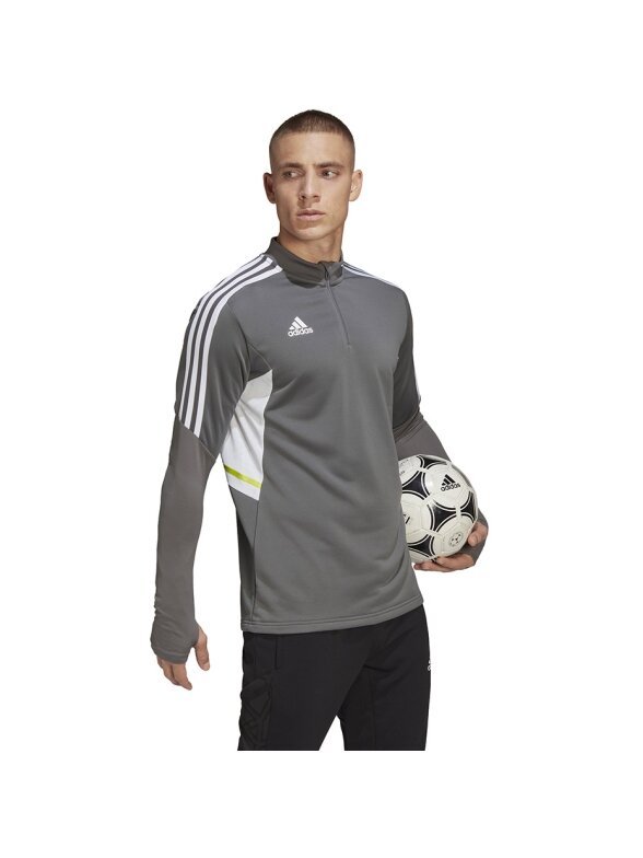 Vyriški Adidas Condivo 22 Training 1/2 džemperiai su užtrauktuku pilkos ir baltos spalvos HD2312 1