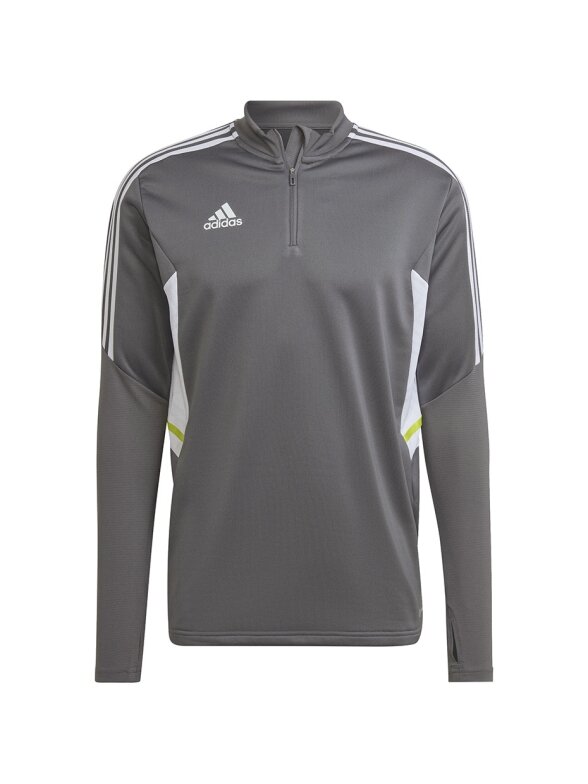 Vyriški Adidas Condivo 22 Training 1/2 džemperiai su užtrauktuku pilkos ir baltos spalvos HD2312