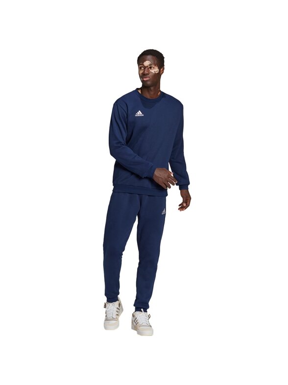 Vyriški džemperiai Adidas Entrada 22 Sweat Top, tamsiai mėlyna H57480 1 Vyriški džemperiai Adidas Entrada 22 Sweat Top, tamsiai mėlyna H57480 1