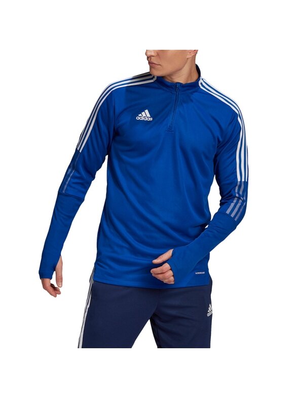 Vyriški džemperiai adidas Tiro 21 Training Top mėlyna GH7302 Vyriški džemperiai adidas Tiro 21 Training Top mėlyna GH7302