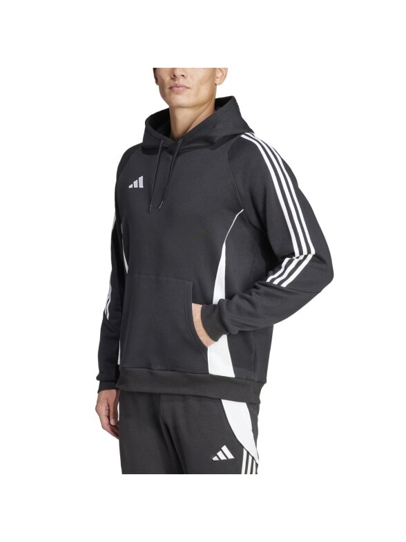 Adidas Tiro 24 Sweat Hooded vyriškas džemperis juodas IJ7673 Adidas Tiro 24 Sweat Hooded vyriškas džemperis juodas IJ7673
