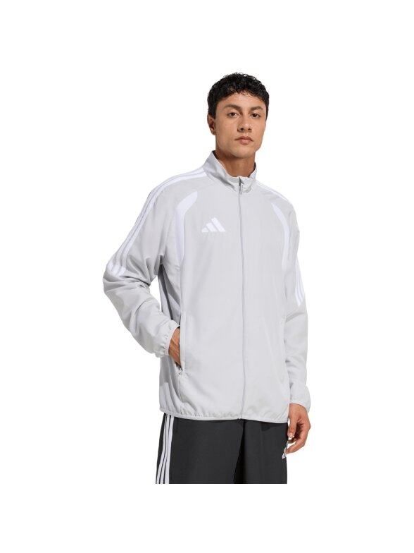 Adidas Tiro 26 League Presentation vyriška striukė šviesiai pilka JZ9050 3 Adidas Tiro 26 League Presentation vyriška striukė šviesiai pilka JZ9050 3