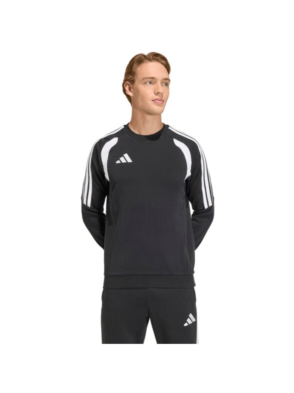 Adidas Tiro 26 League Sweat Crew vyriškas džemperis juodos ir baltos spalvos KF3413 Adidas Tiro 26 League Sweat Crew vyriškas džemperis juodos ir baltos spalvos KF3413