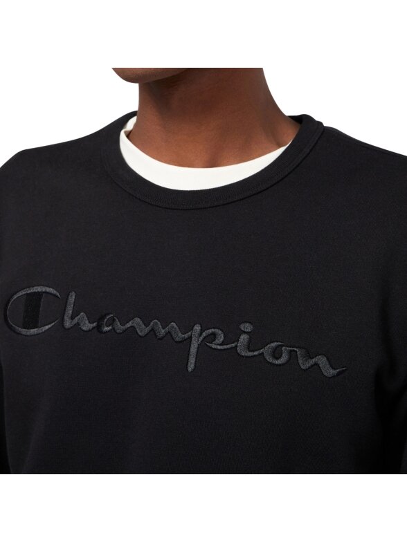 Džemperis vyriškas Champion Crewneck megztinis juodas 220272 KK001 3 Džemperis vyriškas Champion Crewneck megztinis juodas 220272 KK001 3