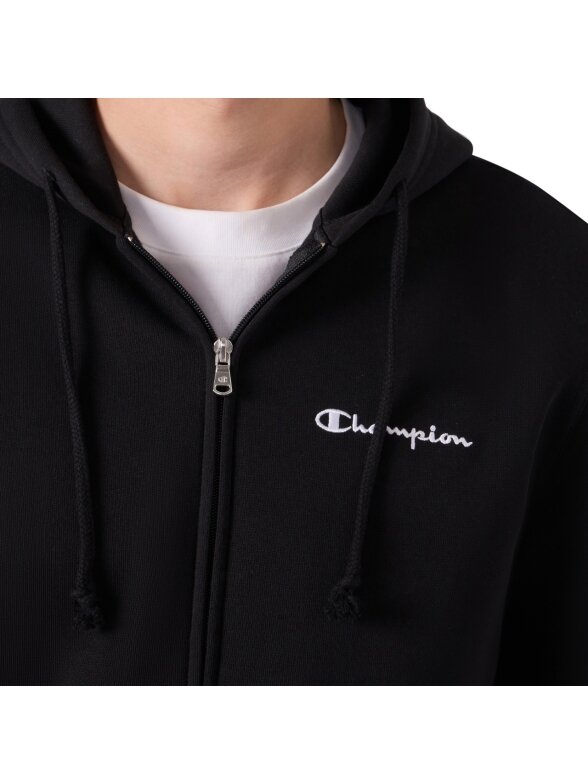 Champion vyriškas džemperis su užtrauktuku Hooded Full Zip Sweatshirt, juodas 221794 KK001 3 Champion vyriškas džemperis su užtrauktuku Hooded Full Zip Sweatshirt, juodas 221794 KK001 3