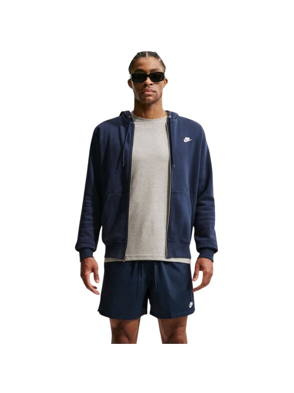 Nike vyriškas džemperis su užtrauktuku Club BB FZ Hoodie, tamsiai mėlynas FN3861 451