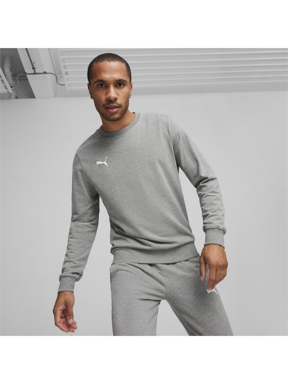Puma Team Goal Casuals Crew Neck Sweat vyriškas džemperis pilkas 658592 33 2 Puma Team Goal Casuals Crew Neck Sweat vyriškas džemperis pilkas 658592 33 2