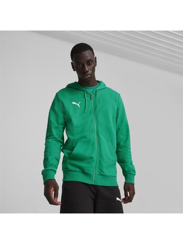 Puma Team Goal Casuals vyriškas džemperis su gobtuvu žalias 658595 05 1
