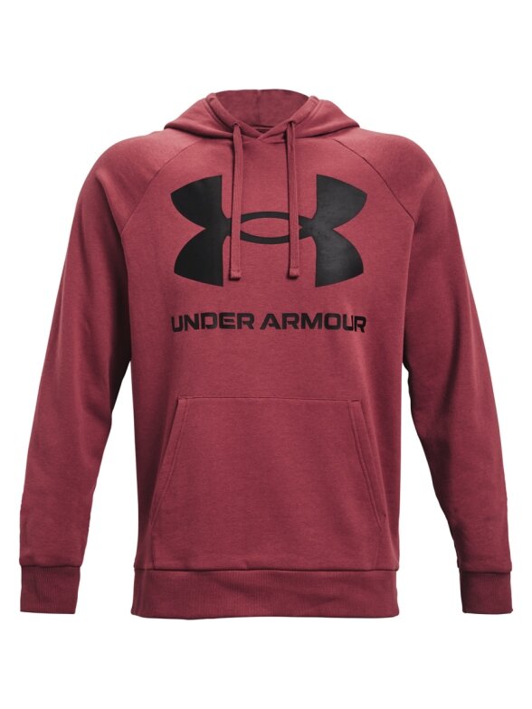 Under Armour Rival Fleece Big Logo HD vyriškas džemperis bordo spalvos 1357093 652