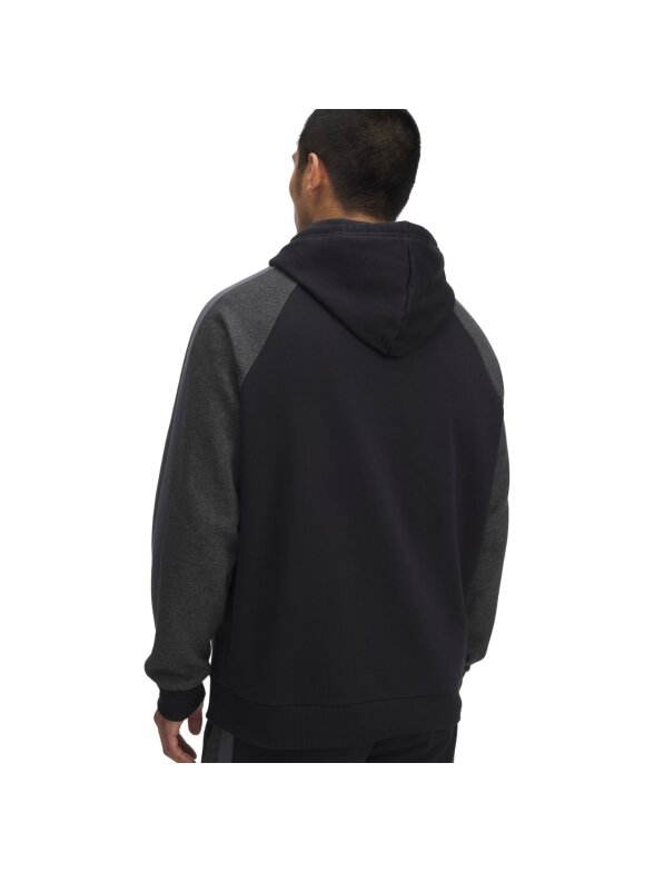 Under Armour Rival Fleece Colorblock Hoodie džemperis vyrams juodas 6003958 001 3
