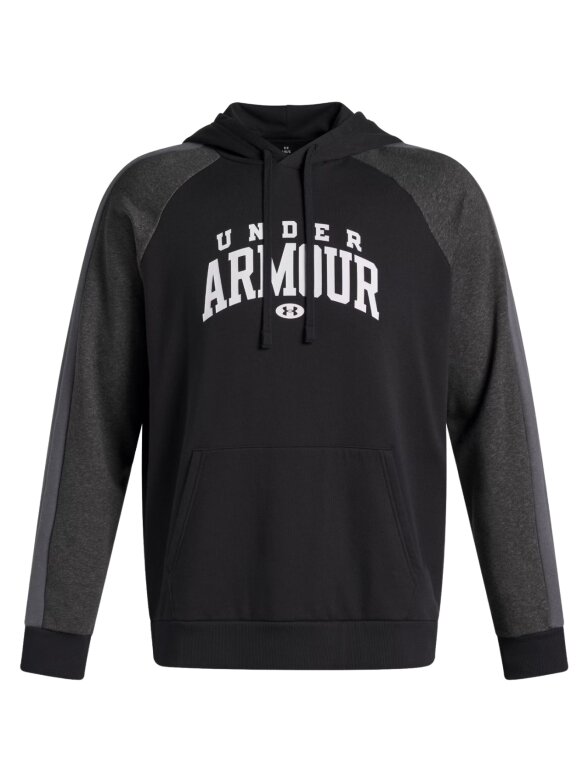 Under Armour Rival Fleece Colorblock Hoodie džemperis vyrams juodas 6003958 001 1