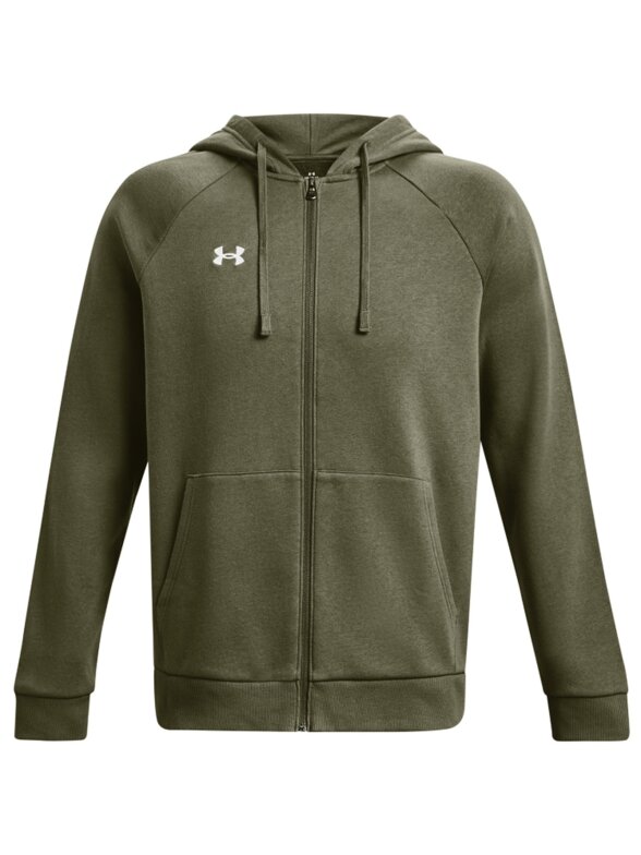 Vyriški džemperiai Under Armour Rival Fleece FZ Hoodie chaki 1379767 390 Vyriški džemperiai Under Armour Rival Fleece FZ Hoodie chaki 1379767 390