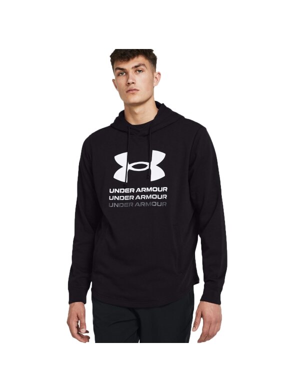 Vyriški apatiniai šarvuočiai UA konkurento Terry Graphic Hoodie juodas 1386047 001