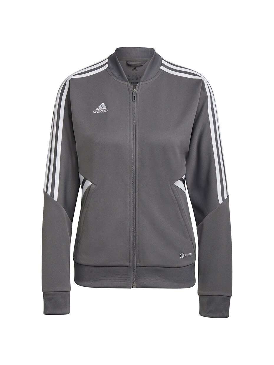 Adidas Condivo 22 Track Jacket Full Zip moteriškas džemperis pilkos ir baltos spalvos HD2280