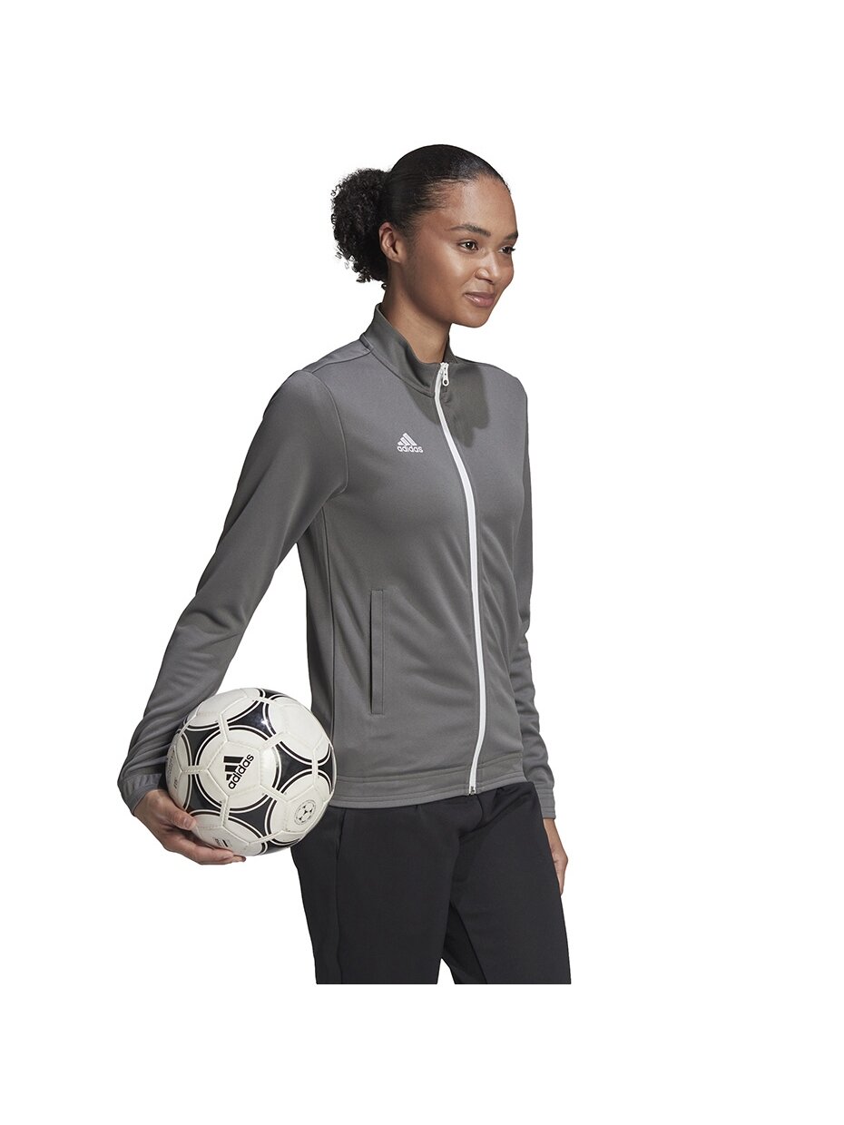 Adidas Entrada 22 Track Jacket moteriškas džemperis, pilkas H57527 Adidas Entrada 22 Track Jacket moteriškas džemperis, pilkas H57527
