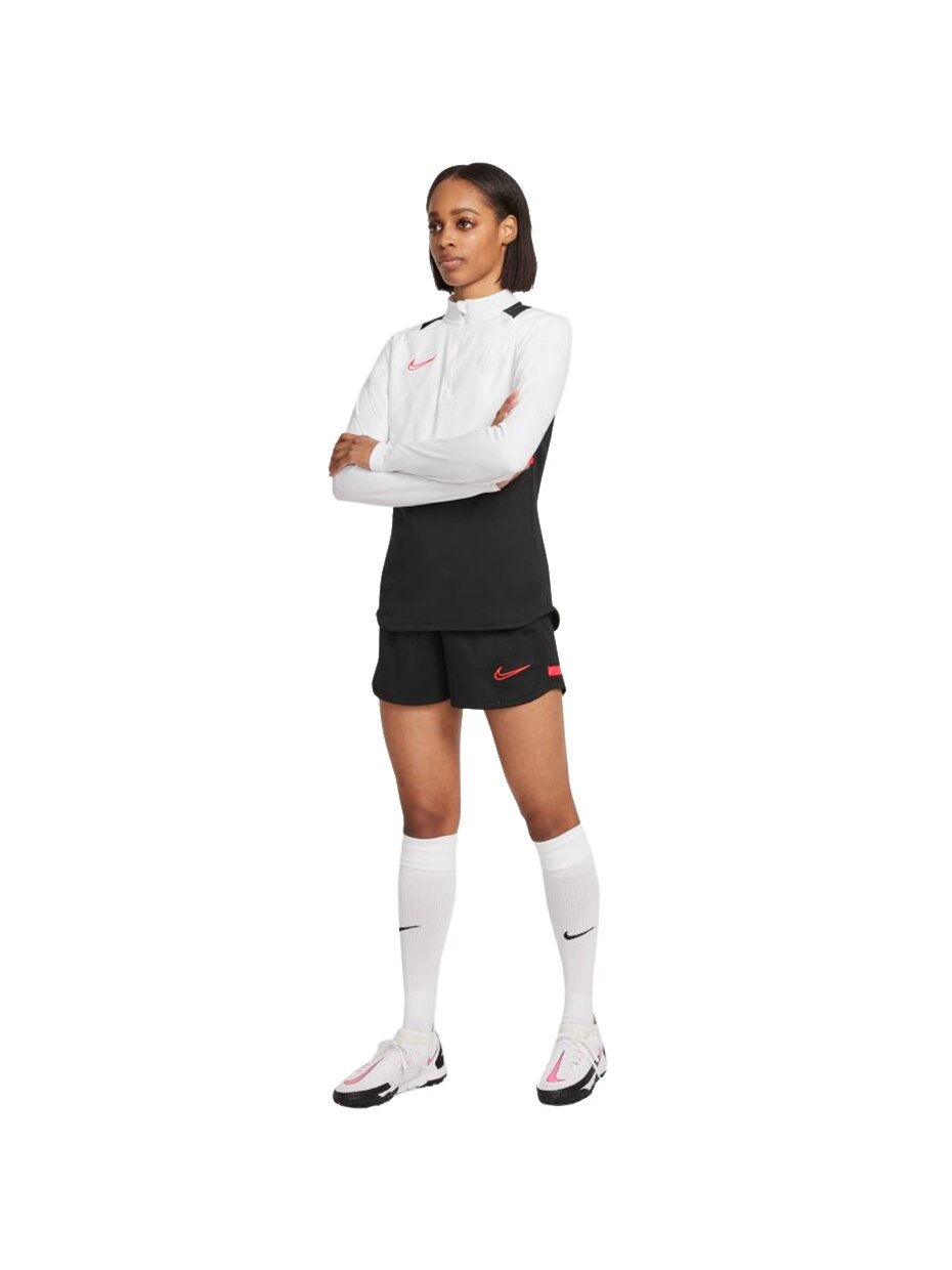 Nike NK Df Academy 21 Drill Top moteriškas džemperis baltas ir juodas CV2653 016 1 Nike NK Df Academy 21 Drill Top moteriškas džemperis baltas ir juodas CV2653 016 1