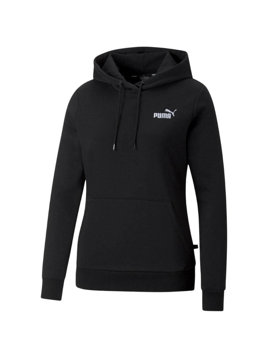 Puma ESS+ Embroidery Hoodie FL moteriškas džemperis juodas 670004 01 Puma ESS+ Embroidery Hoodie FL moteriškas džemperis juodas 670004 01
