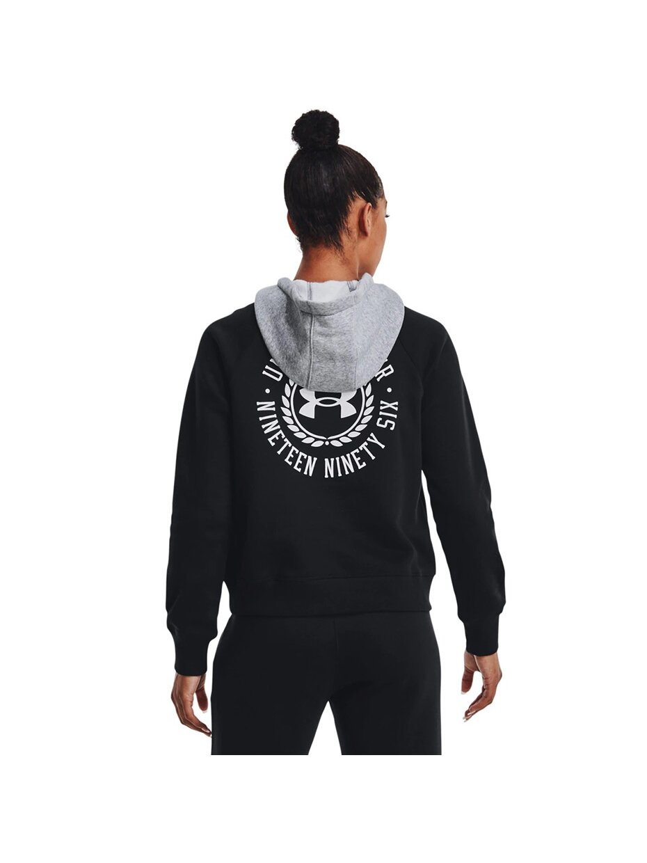 Under Armour Rival Fleece CB Hoodie moteriškas džemperis juodas 1373031 001 3