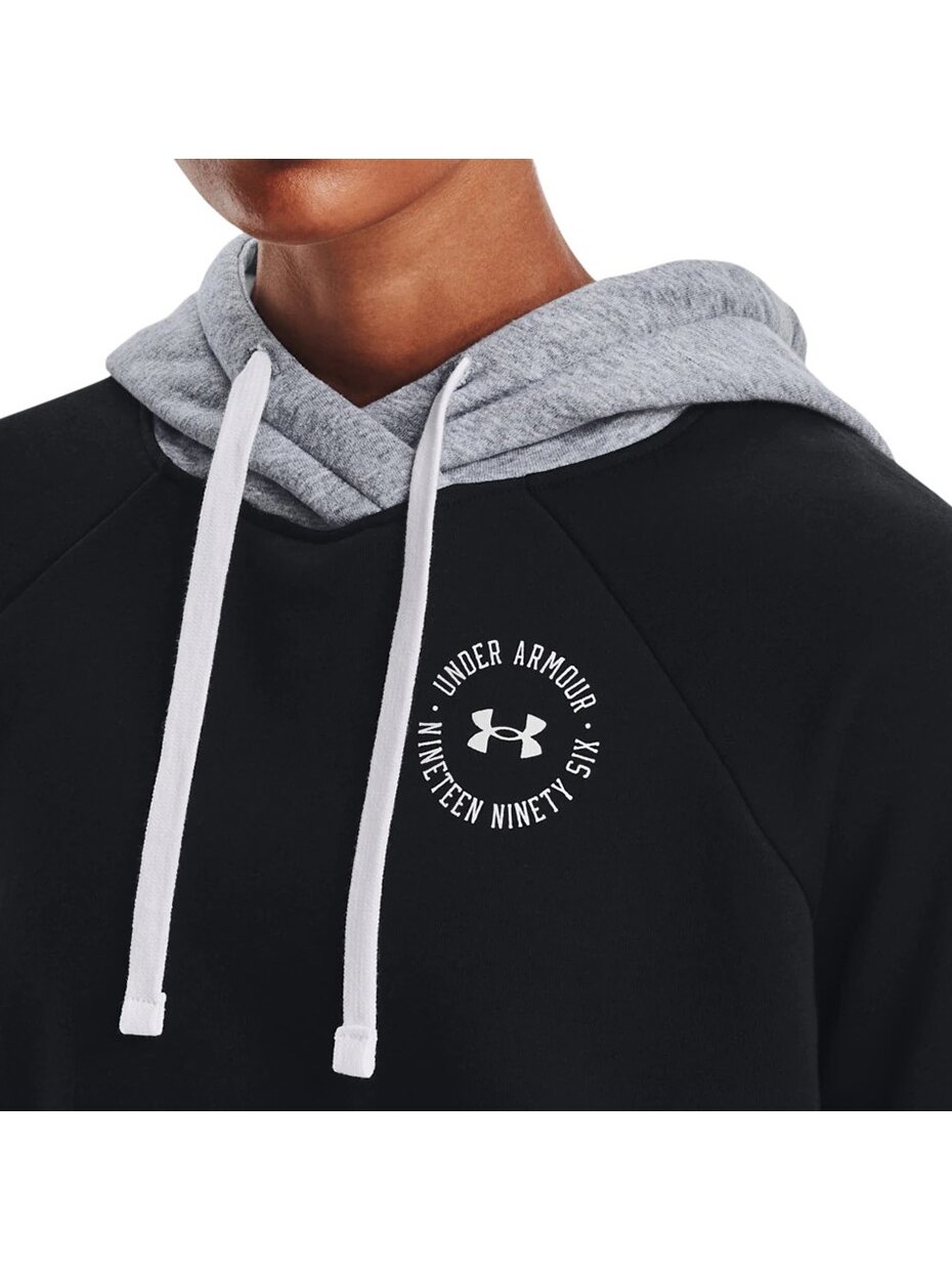 Under Armour Rival Fleece CB Hoodie moteriškas džemperis juodas 1373031 001 5 Under Armour Rival Fleece CB Hoodie moteriškas džemperis juodas 1373031 001 5